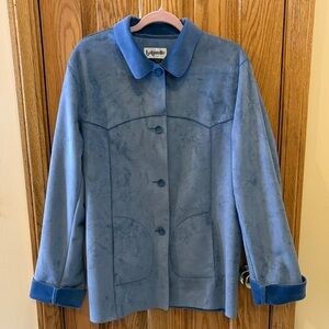 VINTAGE Bagatelle Blue Suede-Like Jacket for Women